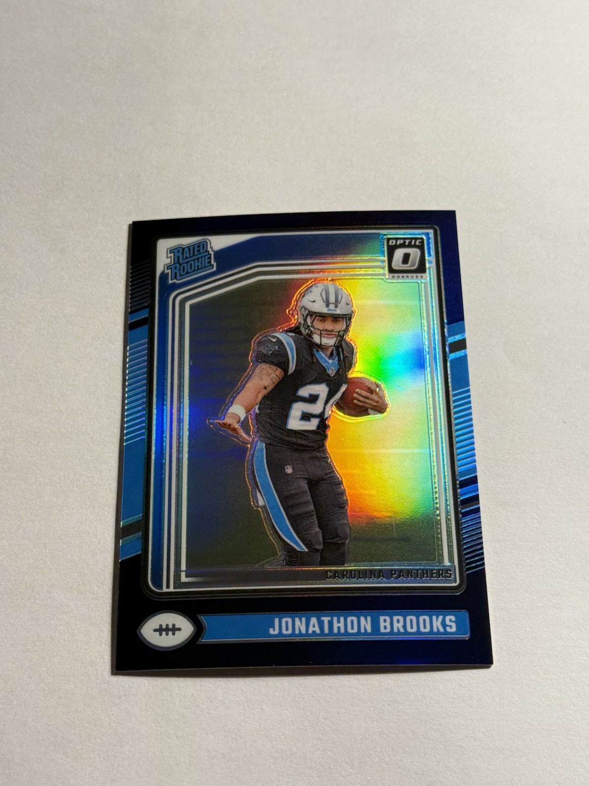 Jonathon Brooks 2024 Donruss Optic Rated Rookie Purple /60 #258 Panthers