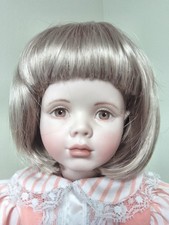 Global Toddler Doll Wig Size 9-10 Blonde Synthetic Straight with Bangs