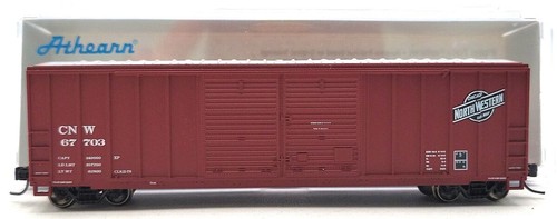 Coche de carga Athearn 17537 N Chicago y North Western 50' FMC doble puerta #67703 EX/caja | Zustand: Used