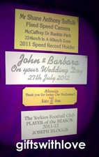 Engraving plate plaque 70mm x (your choice height) with Free Unlimited engraving