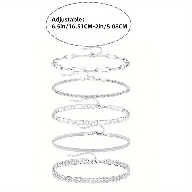 Pulsera de plata de ley 925 para mujer vintage cubana clip cadena conjunto joyería Foto 2 de 4