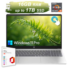 2026 HP Laptop 15 Touch Office 2024 Ryzen 5 7520U 16GB RAM Up to 1TB SSD Copilot