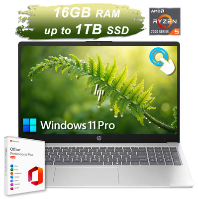 2026 HP Laptop 15 Touch Office 2024 Ryzen 5 7520U 16GB RAM Up to 1TB SSD Copilot