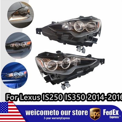 LED Headlights Set Fit Lexus IS250 IS350 2014 2015 2016 Left & Right Head Lamps!