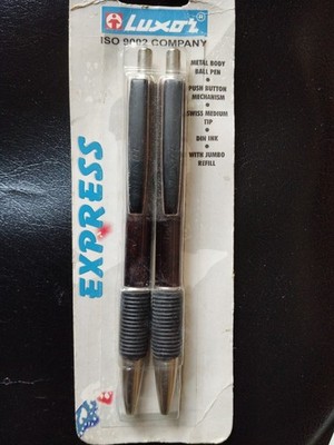 LUXOR EXPRESS METAL BODY BALL PEN Kugelschreiber Ballpoint Pen DIN INK SWISS 