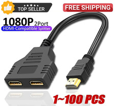 4K HDMI Cable Splitter Adapter 2.0 Converter 1 In 2 Out 1 Male to 2 Female lot