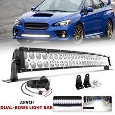 Hidden Bumper 32 380w Led Light Bar Custom Brackets For Subaru Wrx Sti 15-19