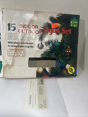 Vintage 15 Indoor/outdoor Christmas Lights Tested All Lights Work But Show Wear 