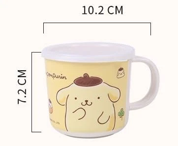 Juego de vajilla de ardilla Pom Pom Purin - Plato cuenco taza cuchara, 4... Foto 4 de 4
