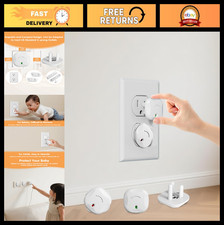 40 Pack Baby Proof Outlet Covers - Plug Safety Caps for 3-Prong Electric Shock P
