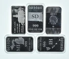 Lot 5 VINTAGE 1 Oz Silver Bars/Rounds Art Bars Collection Poured .999 *355