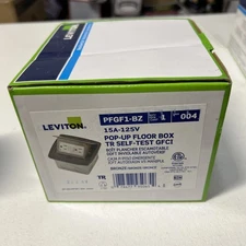 Leviton Pop-Up Floor Box 15 Amp, Tamper-Resistant Self-Test GFCI Outlet, Bronze