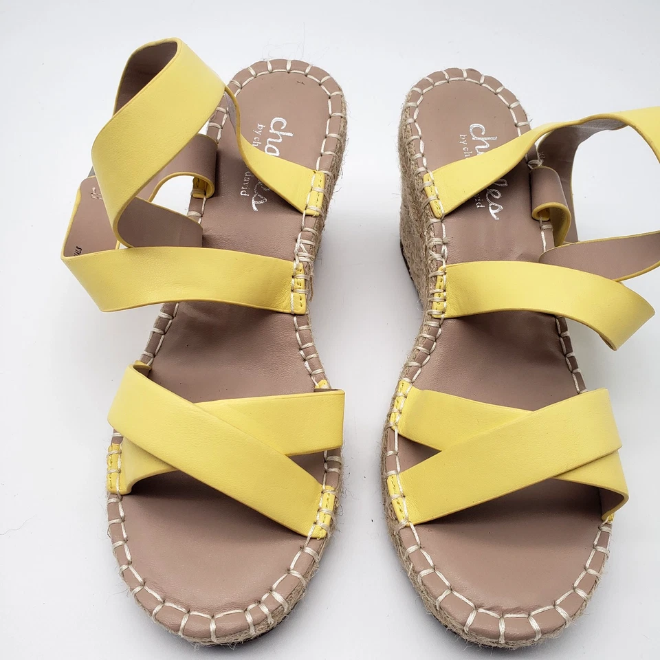 Sandalia de cuña alpargata amarilla Charles by Charles David Norway para mujer 7,5 nueva sin caja Foto 2 de 4
