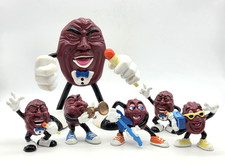 6 California Raisins Bendable Band incl 5.5" Singer 1987-88 Applause