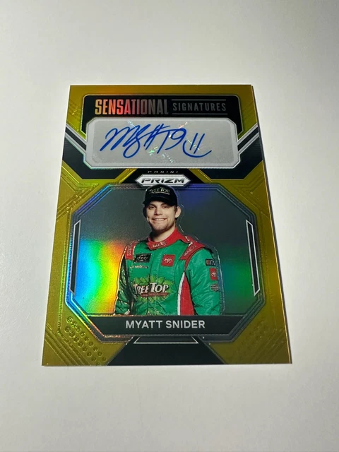 2023 Panini Prizm Sensational NASCAR Signatures Myatt Snider Gold Prizm Auto /10