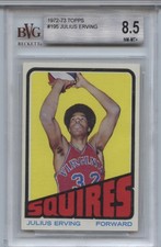 1972 Topps #195 Julius Erving BGS 8.5 NM MINT+ RC Regrade Vintage HOF Squires