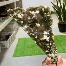 198G Natural green lepidolite Flaky Crystal Specimen Healing- Museum Grade