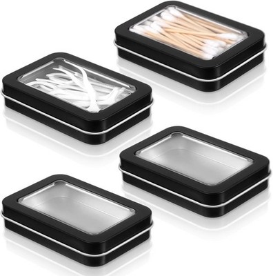 4 Pcs Small Floss Picks Holder Travel Cotton Swab Case Empty Dental Floss