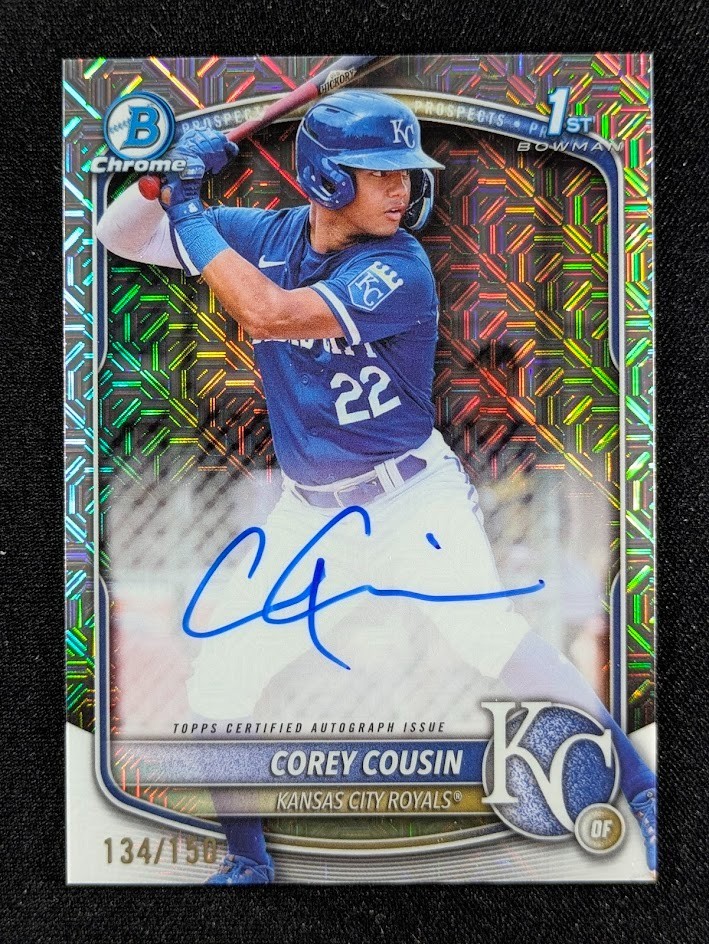 2025 Bowman Chrome COREY COUSIN 134/150 1st Bowman Auto HTA Choice Ref. #CPA-CCO