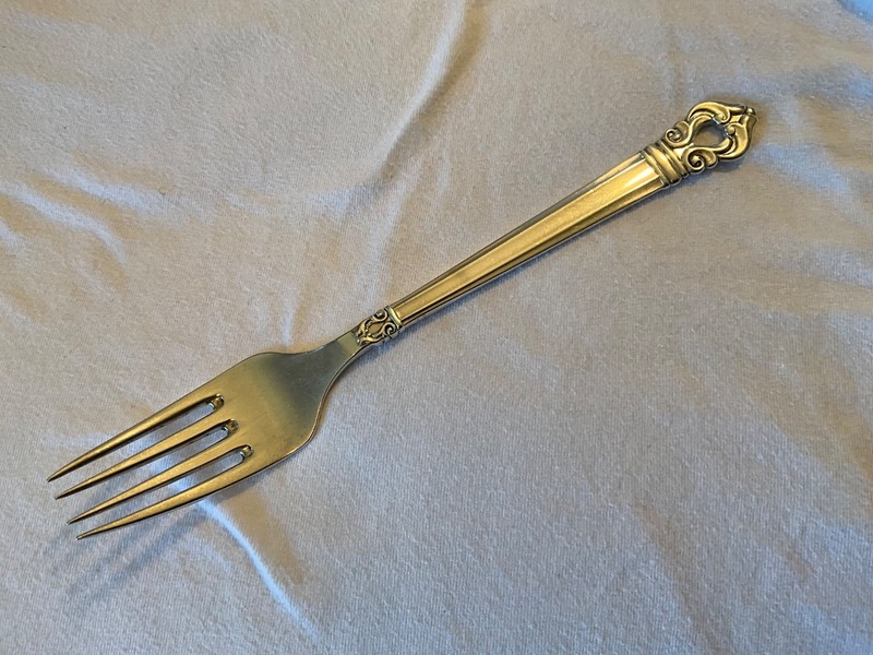 STERLING SILVER CODAN MEXICO FORK HEAVY & THICK 59.9 GRAMS 7 1/4” LONG