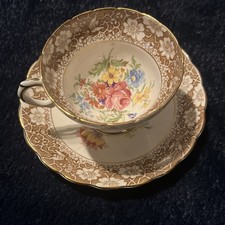 Rosina Bone China tea cup and saucer Floral D...