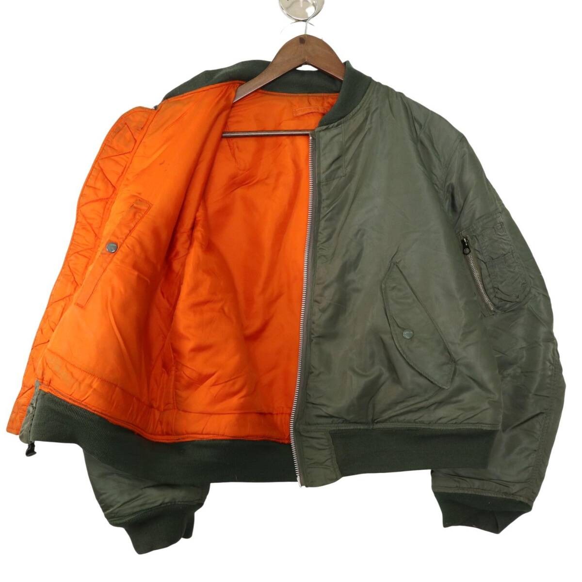 USAF MA1 Flight Jacket 70s Alpha MILJ8279E DSA10072 Large Vintage USA image 4