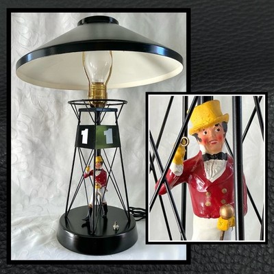 Vtg 19  Johnnie Walker Black 1 Buoy Table Desk Lamp 1966 Whiskey Johnny Red