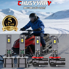 FIT Arctic Cat M1000 M5 M6 M7 M8 4x 894 893 led Headlight Hi/Lo Beam Combo Bulbs