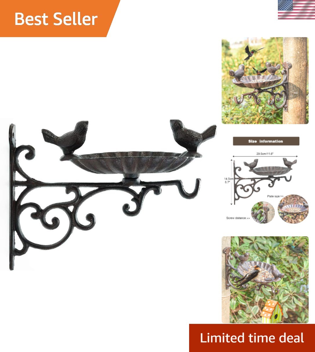 With Antique Style & Wall Mount Bracket