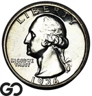 1936 Washington Quarter PROOF, RARE This Nice, Premium Quality Superb Gem PR++