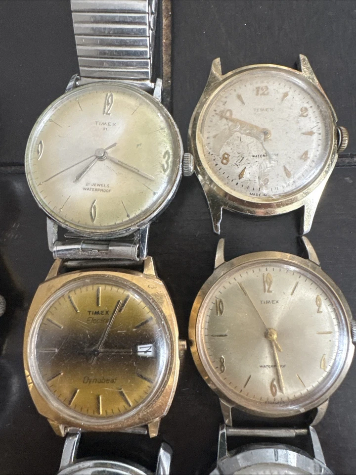 Лот винтажных часов Timex 1960-е, 1970-е, 1980-е Некоторые работают, некоторые нет. Всего 23 - Изображение 2 из 4