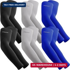 6 Pairs Arm Sleeves, UPF 50 Cooling UV Sun Protection Sports Compression Sleeves