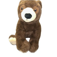 FAO SCHWARZ 10" X 12" Brown Bear Plush, Save The Earth with Embroidered eyes