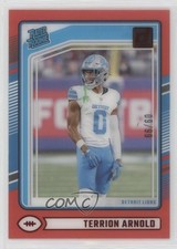 2024 Panini Clearly Donruss Rated Rookie Red 9/99 Terrion Arnold #85 0c3