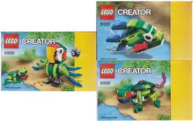 Retired 31031 LEGO Creator 3 in 1 Rainforest Animals - 100% Complete w/ Manuals