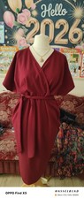 Lovely Maternity Dress  Burgundy/red from Boohoo size 14 VGC