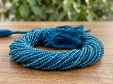 AAA London Blue Topaz Faceted Rondelle Beads   13 Inch Strand
