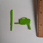 GI JOE Colonel Courage 1993 Replacement Pistol Gun & Machete Knife Weapons Green