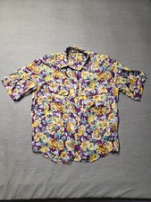 ZARA Women's Button Down Top Blouse Shirt Sz S Multicolor Floral Print Collared