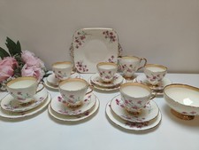 Vintage Antique Foley EB 1850 Bone China Tea Set Of 20