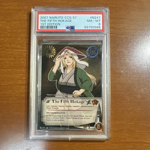 2007 Bandai Naruto CCG The Fifth Hokage N247 1st Edition PSA 8 Tsunade