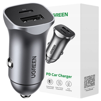 Ugreen 24W USB-A/USB-C Auto-LadegeräT PD QC Grau