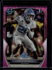 Tony Grimes 2022 Bowman University Chrome #75 Pink Refractor 1st Bowman 67/125