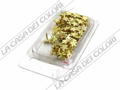 RAYHER - BRADS - FLOWERS - GOLD - LENGTH. 4mm - 100PCS - SAMPLE STOPPERS