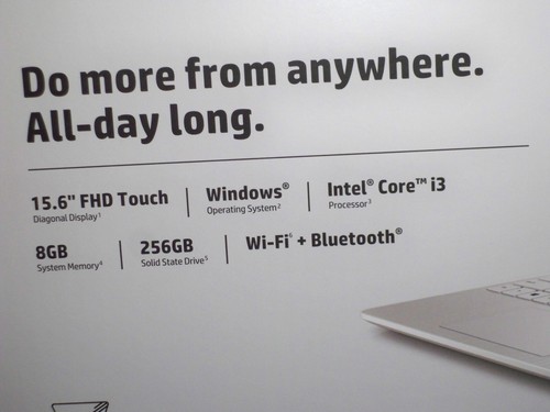 NEW SEALED HP 15DY2132WM 15.6" LAPTOP TOUCH INTEL i3 256GB SSD 8GB WIN11 SILVER - Afbeelding 2 van 7