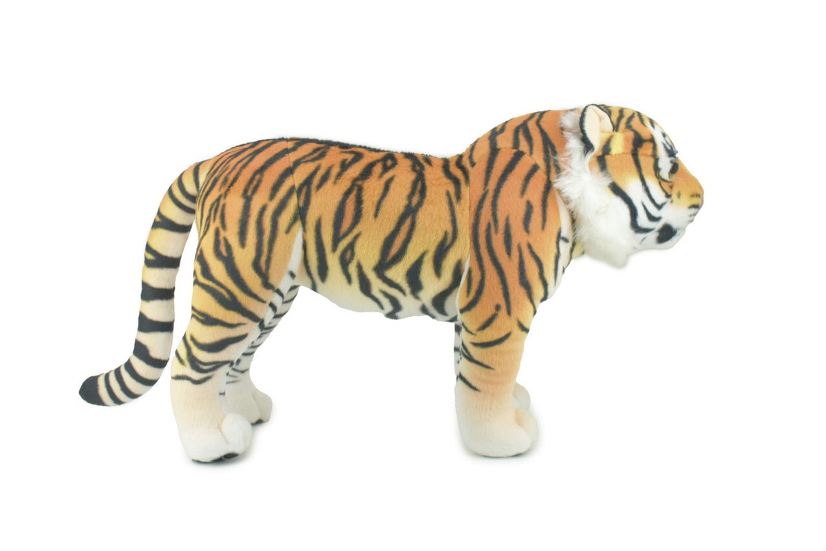 Bengal Tiger Stuffed Animal Toy Standing, Big Cat Plush Realistic