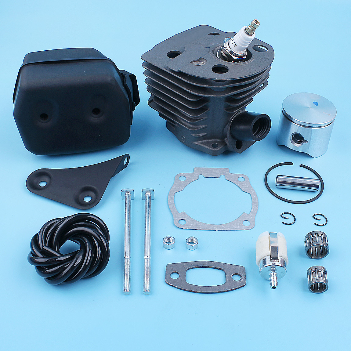 PARTHIGH 45mm Cylinder Piston Kit For Husqvarna 51 & 55 – With Rings & Wrist Pin