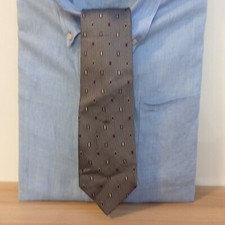 Neck Tie Mens Gray Solid Silk Classic Suit Dress Minimal Pattern F Unit