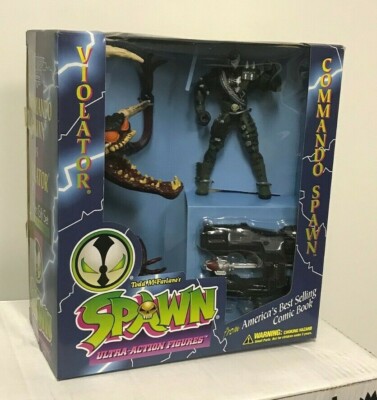 1996 McFarlane's COMMANDO SPAWN vs VIOLATOR -VOS- Vintage NEW in Box