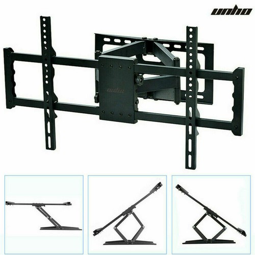 Full Motion Corner TV Wall Desk Mount Bracket Stand Plasma Flat Tilt Swivel 85" - Picture 3 of 57